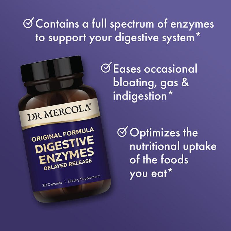 Dr. Mercola - Digestive Enzymes Original (fordøyelsesenzymer) 30 kapsler - Image 3